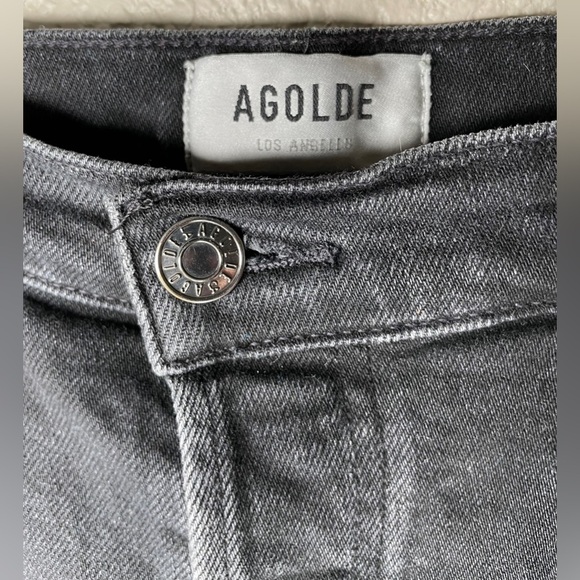Agolde Riley High Rise Straight Crop in Panoramic Size 29 Retail $198 - Picture 8 of 12